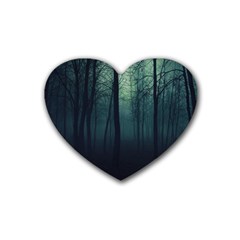 Dark Forest Rubber Heart Coaster (4 pack)