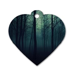 Dark Forest Dog Tag Heart (One Side)