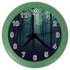 Dark Forest Color Wall Clock