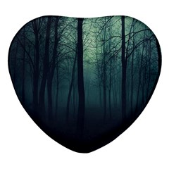 Dark Forest Heart Glass Fridge Magnet (4 pack)