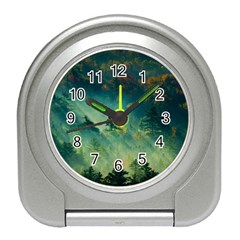 Green Tree Forest Jungle Nature Landscape Travel Alarm Clock by Ravend