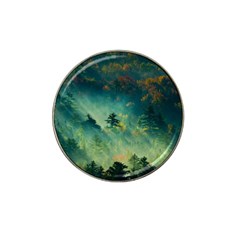 Green Tree Forest Jungle Nature Landscape Hat Clip Ball Marker (4 Pack) by Ravend