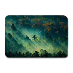 Green Tree Forest Jungle Nature Landscape Plate Mats by Ravend