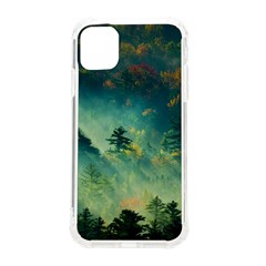 Green Tree Forest Jungle Nature Landscape Iphone 11 Tpu Uv Print Case by Ravend