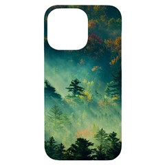 Green Tree Forest Jungle Nature Landscape Iphone 14 Pro Max Black Uv Print Case by Ravend