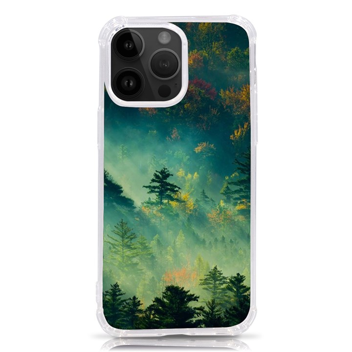 Green Tree Forest Jungle Nature Landscape iPhone 14 Pro Max TPU UV Print Case