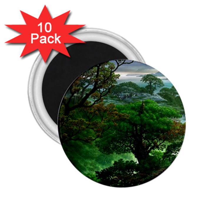 Jungle Forreast Landscape Nature 2.25  Magnets (10 pack) 