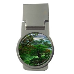 Jungle Forreast Landscape Nature Money Clips (round)  by Ravend