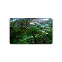 Jungle Forreast Landscape Nature Magnet (name Card) by Ravend