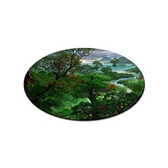 Jungle Forreast Landscape Nature Sticker Oval (10 Pack) by Ravend