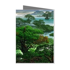 Jungle Forreast Landscape Nature Mini Greeting Cards (pkg Of 8) by Ravend