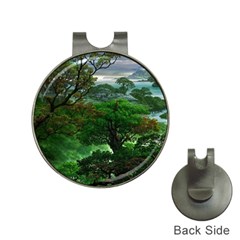 Jungle Forreast Landscape Nature Hat Clips With Golf Markers by Ravend