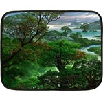 Jungle Forreast Landscape Nature Fleece Blanket (Mini) 35 x27  Blanket