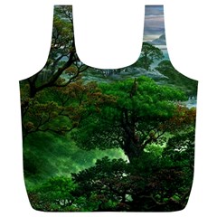 Jungle Forreast Landscape Nature Full Print Recycle Bag (xl) by Ravend