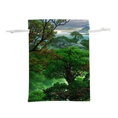 Jungle Forreast Landscape Nature Lightweight Drawstring Pouch (s) by Ravend