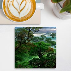 Jungle Forreast Landscape Nature Uv Print Square Tile Coaster  by Ravend