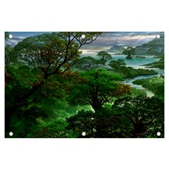 Jungle Forreast Landscape Nature Banner And Sign 6  X 4  by Ravend