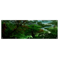 Jungle Forreast Landscape Nature Banner And Sign 12  X 4  by Ravend