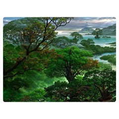 Jungle Forreast Landscape Nature Premium Plush Fleece Blanket (extra Small) by Ravend