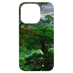 Jungle Forreast Landscape Nature Iphone 14 Pro Black Uv Print Case by Ravend