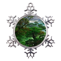 Jungle Forreast Landscape Nature Metal Large Snowflake Ornament