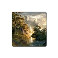 Natural Landscape Nature Vegetation Jungle Square Magnet by Ravend