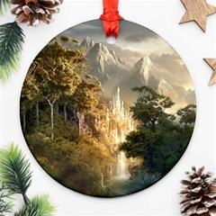 Natural Landscape Nature Vegetation Jungle Round Ornament (two Sides) by Ravend