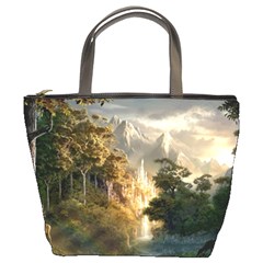 Natural Landscape Nature Vegetation Jungle Bucket Bag by Ravend