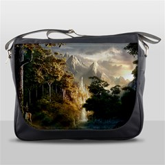 Natural Landscape Nature Vegetation Jungle Messenger Bag by Ravend