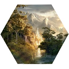 Natural Landscape Nature Vegetation Jungle Wooden Puzzle Hexagon