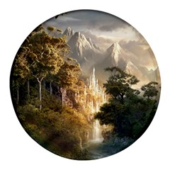 Natural Landscape Nature Vegetation Jungle Round Glass Fridge Magnet (4 Pack) by Ravend