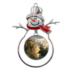 Natural Landscape Nature Vegetation Jungle Metal Snowman Ornament