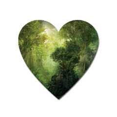 Green Beautiful Jungle Heart Magnet by Ravend