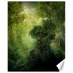 Green Beautiful Jungle Canvas 16  X 20  by Ravend