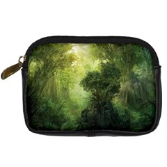 Green Beautiful Jungle Digital Camera Leather Case