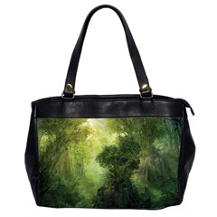 Green Beautiful Jungle Oversize Office Handbag (2 Sides) by Ravend