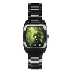 Green Beautiful Jungle Stainless Steel Barrel Watch by Ravend