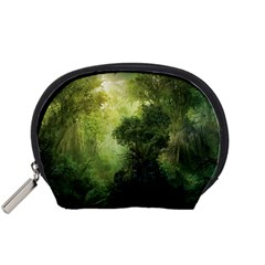 Green Beautiful Jungle Accessory Pouch (small)