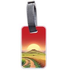 Landscape Sunset Orange Sky Pathway Art Luggage Tag (two Sides)