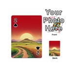 Landscape Sunset Orange Sky Pathway Art Playing Cards 54 Designs (Mini) Front - Spade2