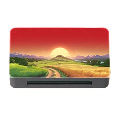 Landscape Sunset Orange Sky Pathway Art Memory Card Reader With Cf by Ravend