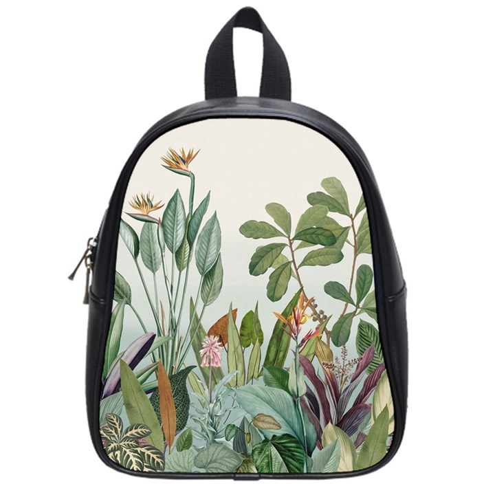 Tropical Jungle Plants School Bag (Small)