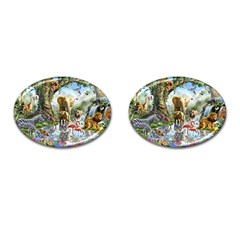 Beautiful Jungle Animals Cufflinks (oval) by Ravend