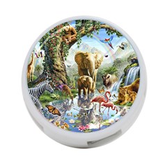 Beautiful Jungle Animals 4-port Usb Hub (two Sides)