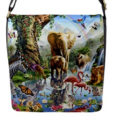 Beautiful Jungle Animals Flap Closure Messenger Bag (s) by Ravend