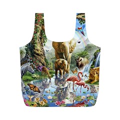 Beautiful Jungle Animals Full Print Recycle Bag (m) by Ravend