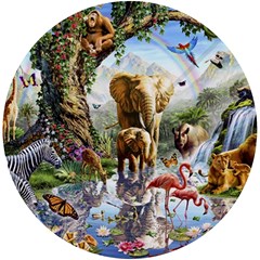 Beautiful Jungle Animals Uv Print Round Tile Coaster