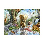 Beautiful Jungle Animals Premium Plush Fleece Blanket (Mini) 35 x27  Blanket Front