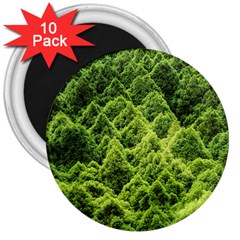 Green Pine Forest 3  Magnets (10 Pack)  by Ravend