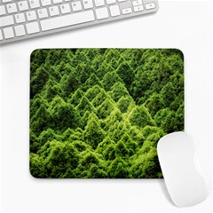 Green Pine Forest Large Mousepad by Ravend